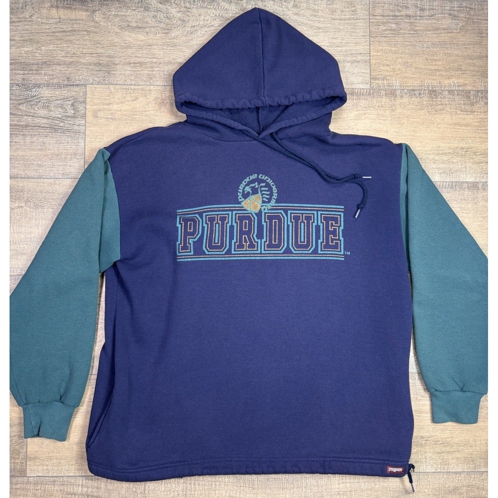 Vintage 90s Purdue University Boilermakers Jansport Hooded Sweatshirt XL Mens